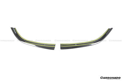 Carbonado 2021-2024 BMW M3 G80   G81 M4 G82   G83 D3 Style DRY Carbon Fiber Fornt Lip Splitter with Winglets
