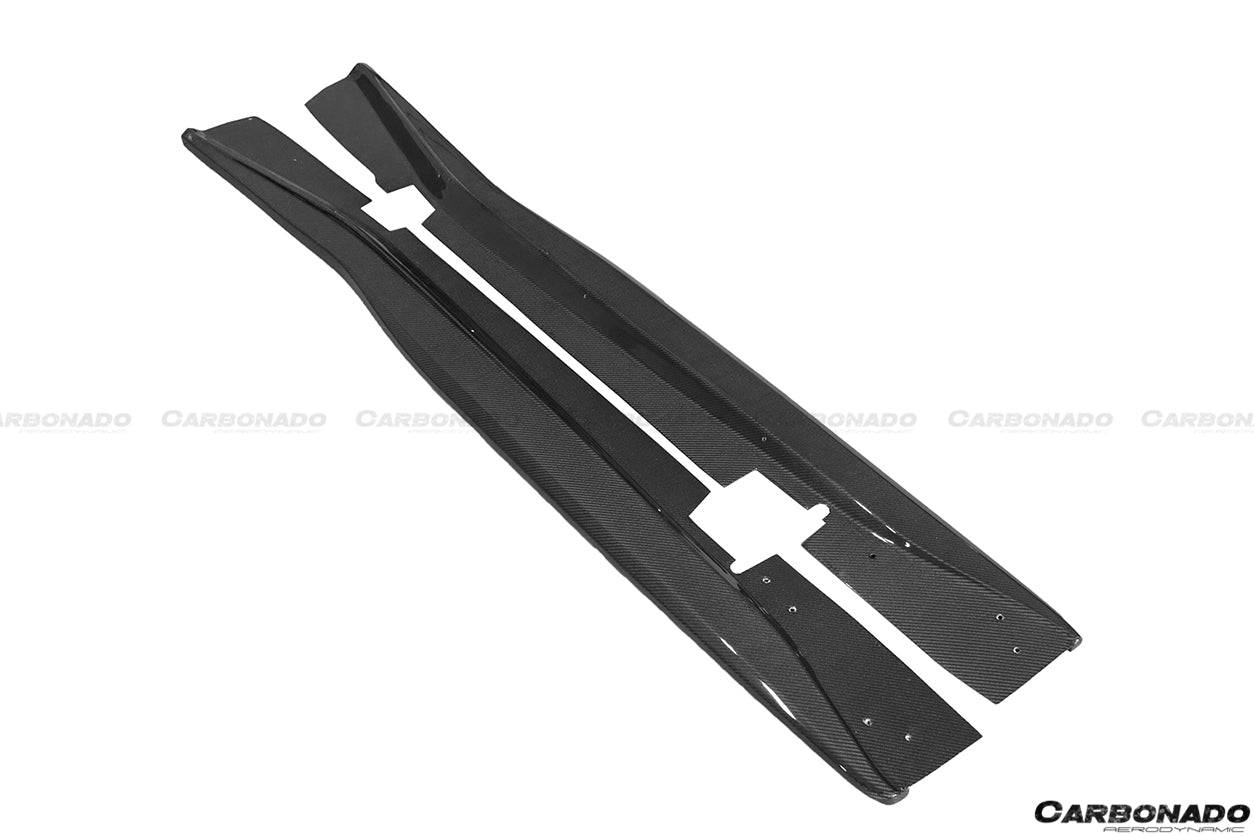 Extensión de faldones laterales de fibra de carbono estilo APR para Corvette C7 Stingray Carbonado 2013-2019