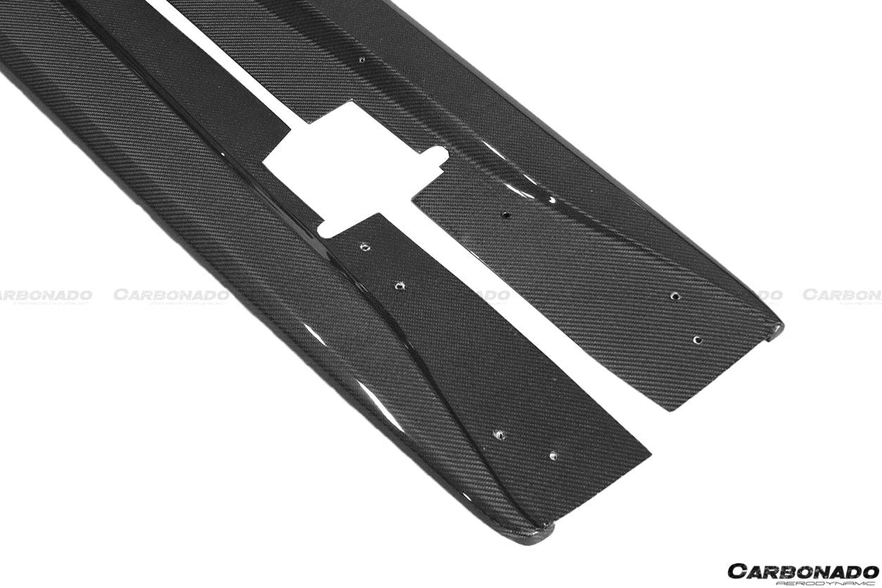 Extensión de faldones laterales de fibra de carbono estilo APR para Corvette C7 Stingray Carbonado 2013-2019