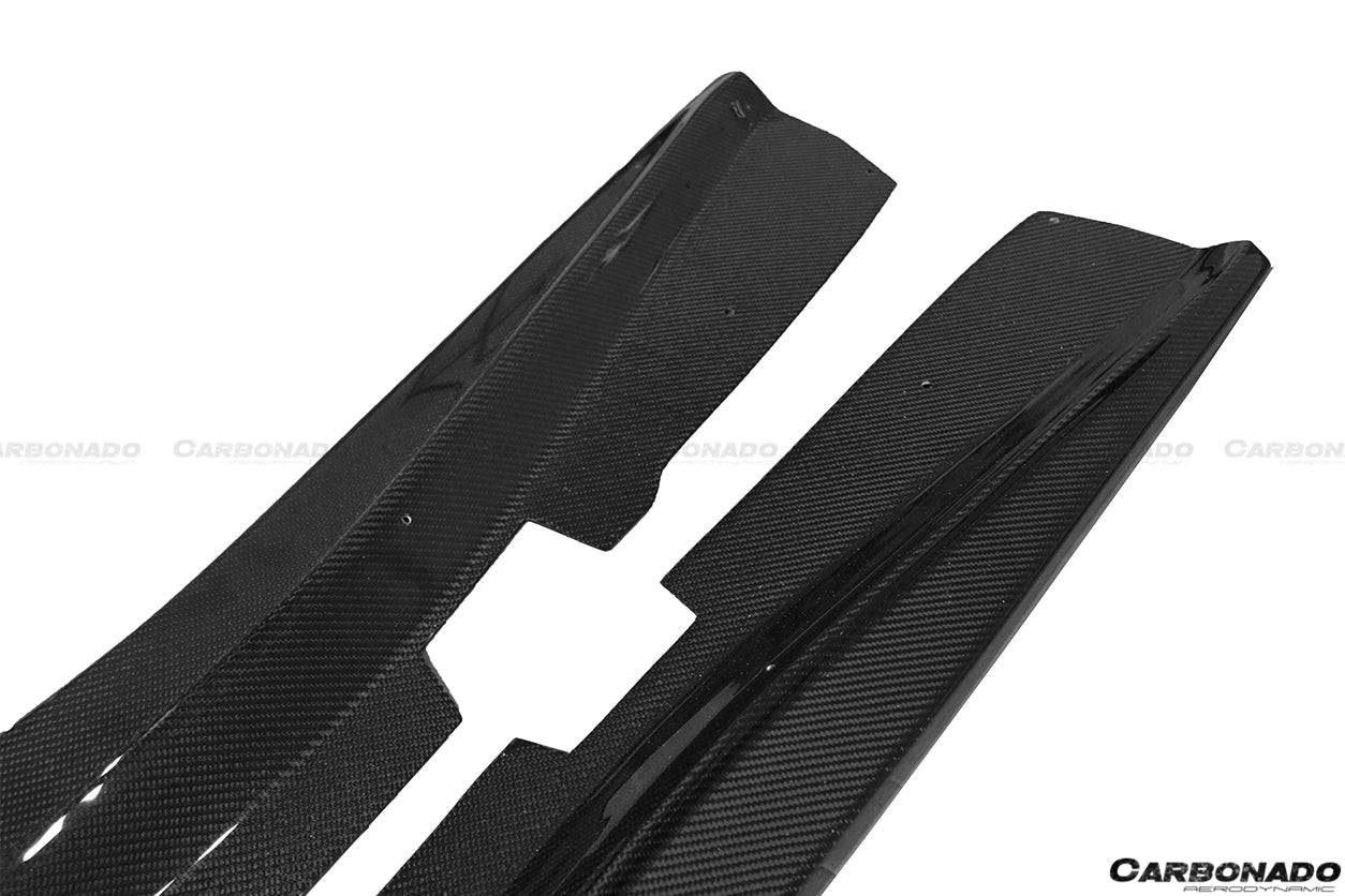 Extensión de faldones laterales de fibra de carbono estilo APR para Corvette C7 Stingray Carbonado 2013-2019