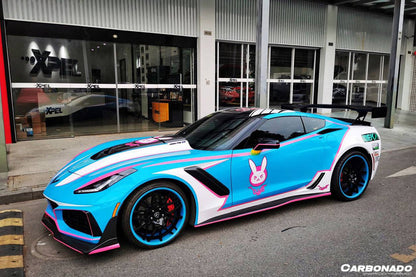 Carbonado 2013-2019 Corvette C7 Z06 Grandsport AR Style Carbon Fiber Side Skirts Extension