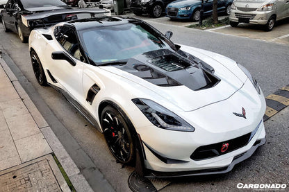 Carbonado 2013-2019 Corvette C7 Z06 Grandsport AR Style Carbon Fiber Side Skirts Extension