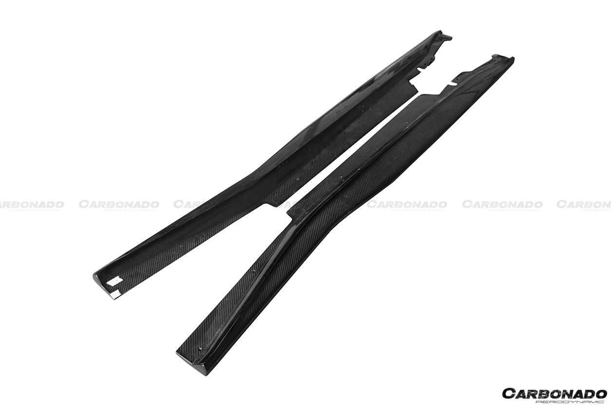 Carbonado 2013-2019 Corvette C7 Z06 Grandsport AR Style Carbon Fiber Side Skirts Extension