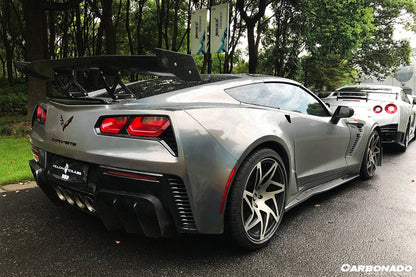 Carbonado 2013-2019 Corvette C7 Z06 Grandsport AR Style Carbon Fiber Side Skirts Extension