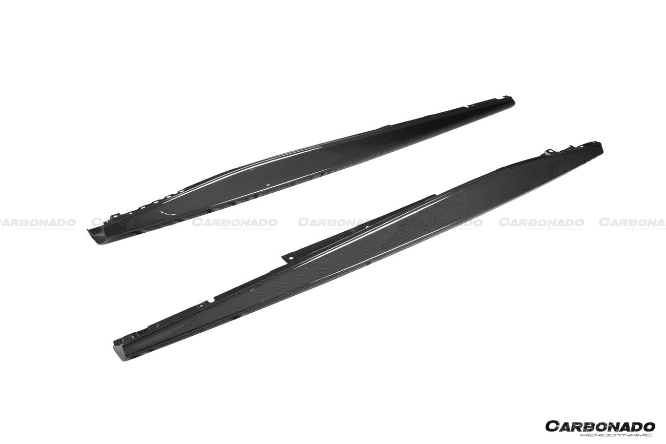 Carbonado 2021-2024 Ferrari ROMA OEM Style Dry Carbon Fiber Side Skirts