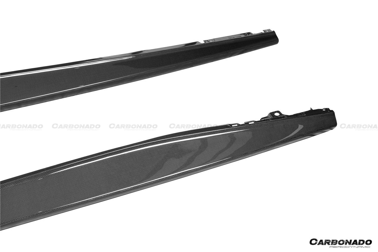 Carbonado 2021-2024 Ferrari ROMA OEM Style Dry Carbon Fiber Side Skirts