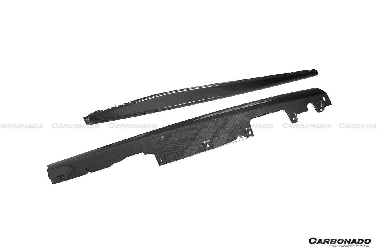 Carbonado 2021-2024 Ferrari ROMA OEM Style Dry Carbon Fiber Side Skirts