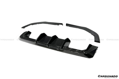 Carbonado 2021-2024 BMW M3 G80  G81 M4 G82   G83 MTN Style DRY Carbon Fiber Rear Diffuser Lip with Winglets