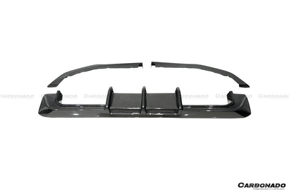 Carbonado 2021-2024 BMW M3 G80  G81 M4 G82   G83 MTN Style DRY Carbon Fiber Rear Diffuser Lip with Winglets