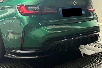 Carbonado 2021-2024 BMW M3 G80  G81 M4 G82   G83 MTN Style DRY Carbon Fiber Rear Diffuser Lip with Winglets