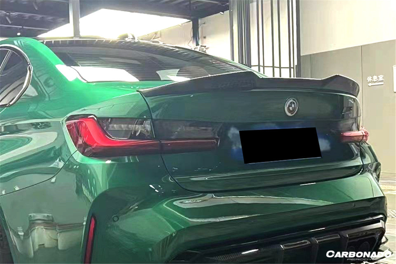 Carbonado 2021-2024 BMW M3 G80 MTN Style DRY Carbon Fiber Trunk Spoiler