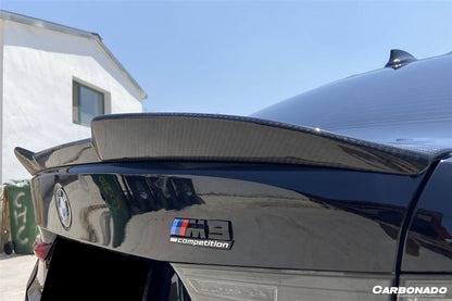 Carbonado 2021-2024 BMW M3 G80 MTN Style DRY Carbon Fiber Trunk Spoiler