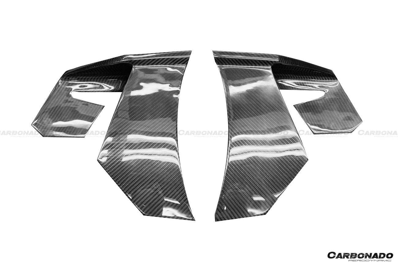 Alerones laterales del parachoques trasero de fibra de carbono estilo McLaren GT WP Carbonado 2020-2023