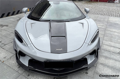 Ventilaciones de aire del parachoques delantero de fibra de carbono seco estilo McLaren GT WP Carbonado 2020-2023