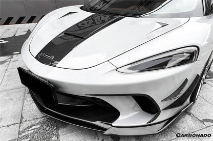 Ventilaciones de aire del parachoques delantero de fibra de carbono seco estilo McLaren GT WP Carbonado 2020-2023