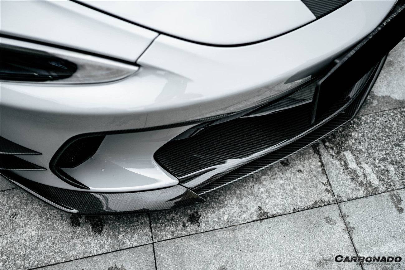 Ventilaciones de aire del parachoques delantero de fibra de carbono seco estilo McLaren GT WP Carbonado 2020-2023