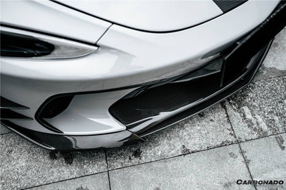 Ventilaciones de aire del parachoques delantero de fibra de carbono seco estilo McLaren GT WP Carbonado 2020-2023