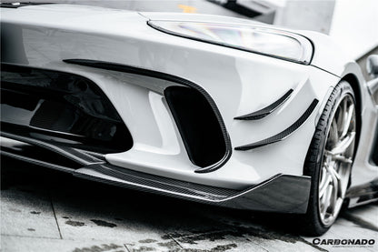 Ventilaciones de aire del parachoques delantero de fibra de carbono seco estilo McLaren GT WP Carbonado 2020-2023