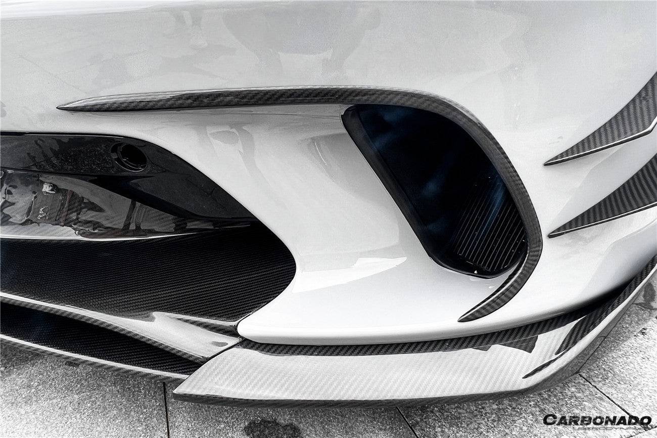 Ventilaciones de aire del parachoques delantero de fibra de carbono seco estilo McLaren GT WP Carbonado 2020-2023