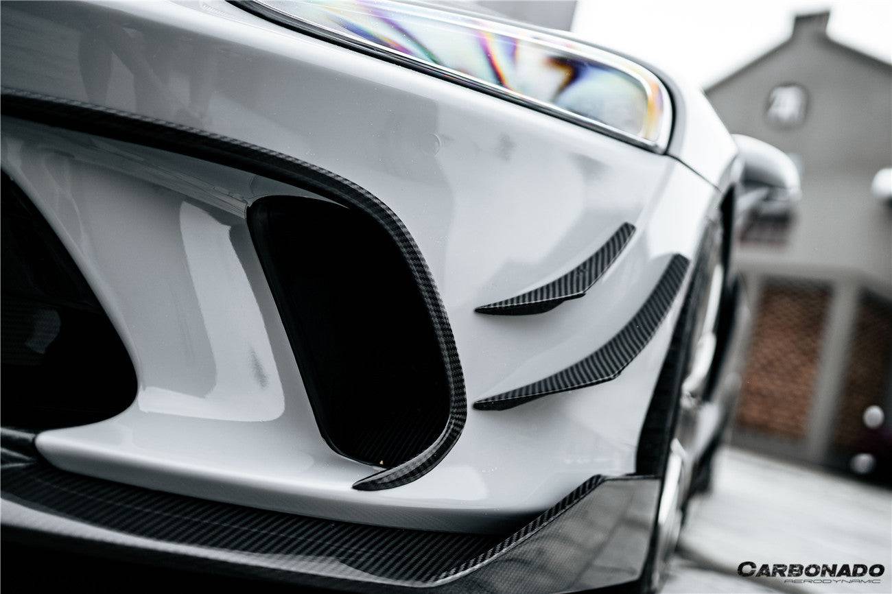 Ventilaciones de aire del parachoques delantero de fibra de carbono seco estilo McLaren GT WP Carbonado 2020-2023