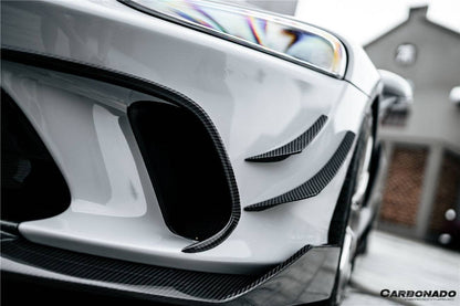Ventilaciones de aire del parachoques delantero de fibra de carbono seco estilo McLaren GT WP Carbonado 2020-2023