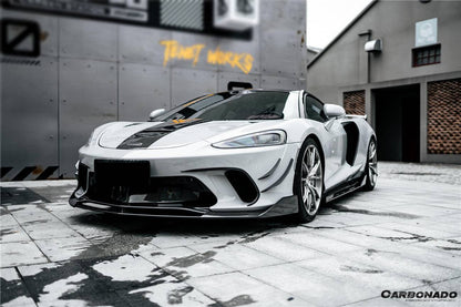 Ventilaciones de aire del parachoques delantero de fibra de carbono seco estilo McLaren GT WP Carbonado 2020-2023
