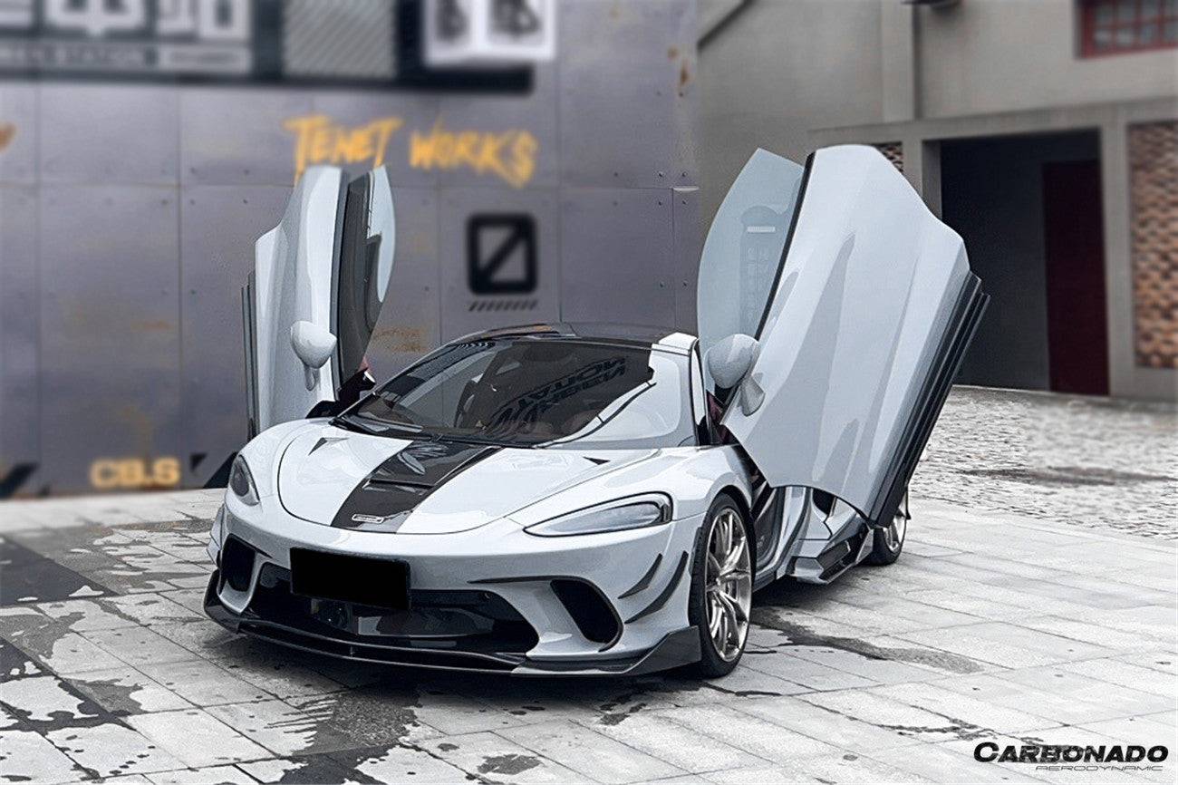 Ventilaciones de aire del parachoques delantero de fibra de carbono seco estilo McLaren GT WP Carbonado 2020-2023