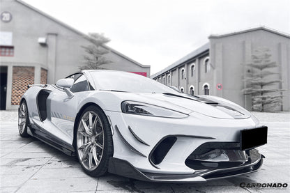 Ventilaciones de aire del parachoques delantero de fibra de carbono seco estilo McLaren GT WP Carbonado 2020-2023