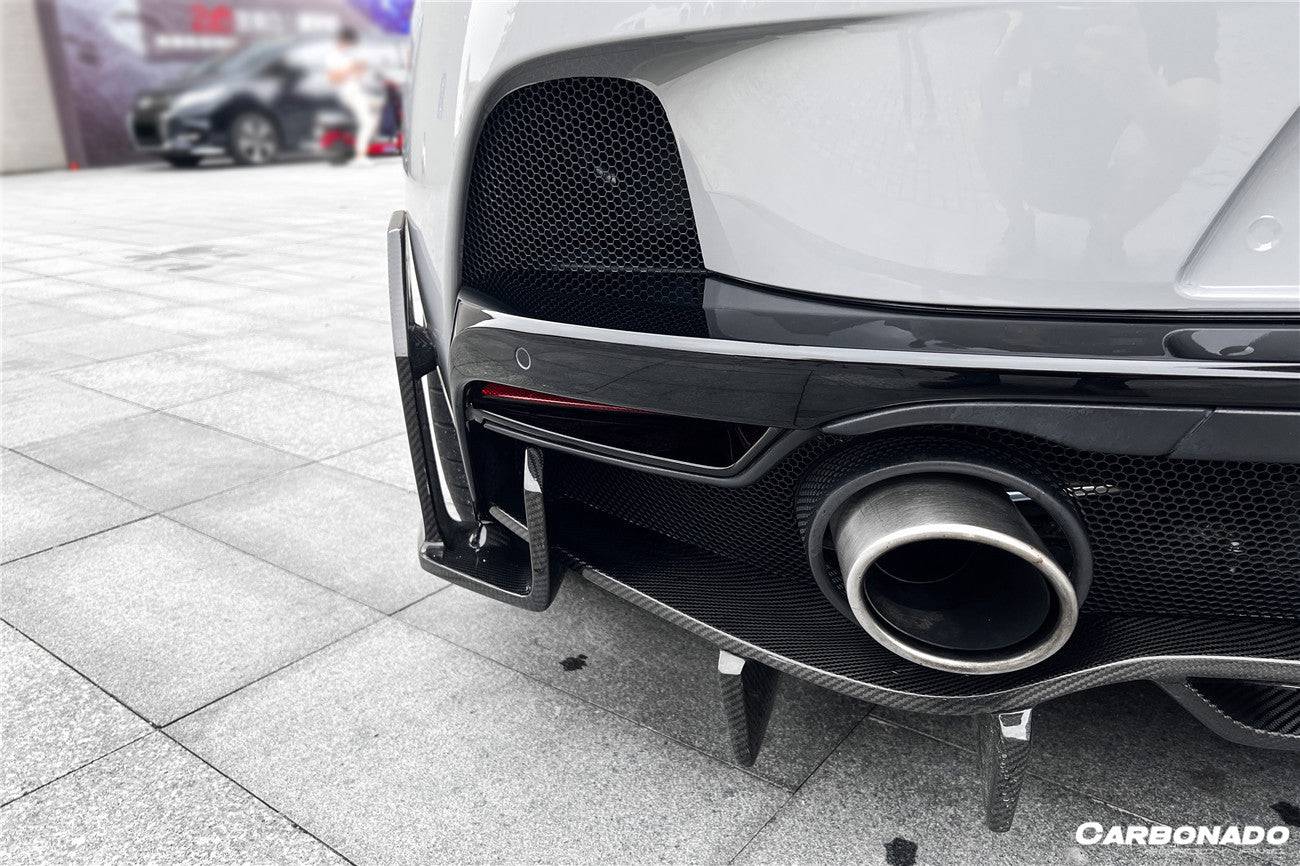 Alerones laterales del parachoques trasero de fibra de carbono estilo McLaren GT WP Carbonado 2020-2023
