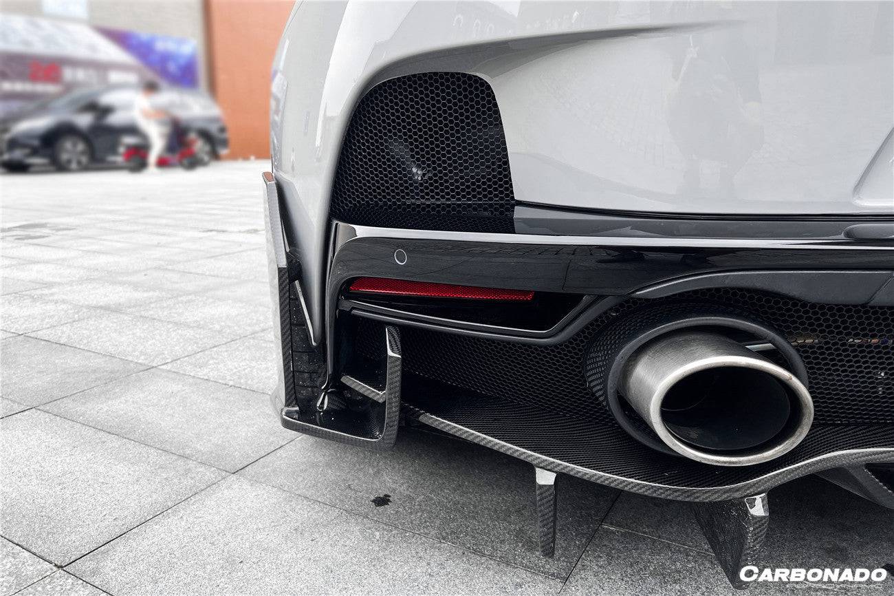 Alerones laterales del parachoques trasero de fibra de carbono estilo McLaren GT WP Carbonado 2020-2023