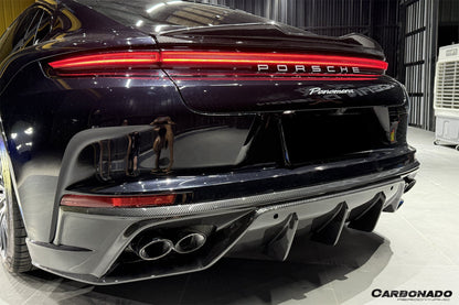 Carbonado OD Style Dry Carbon Fiber Rear Diffuser Lip | 2024-2025 Porsche Panamera 976