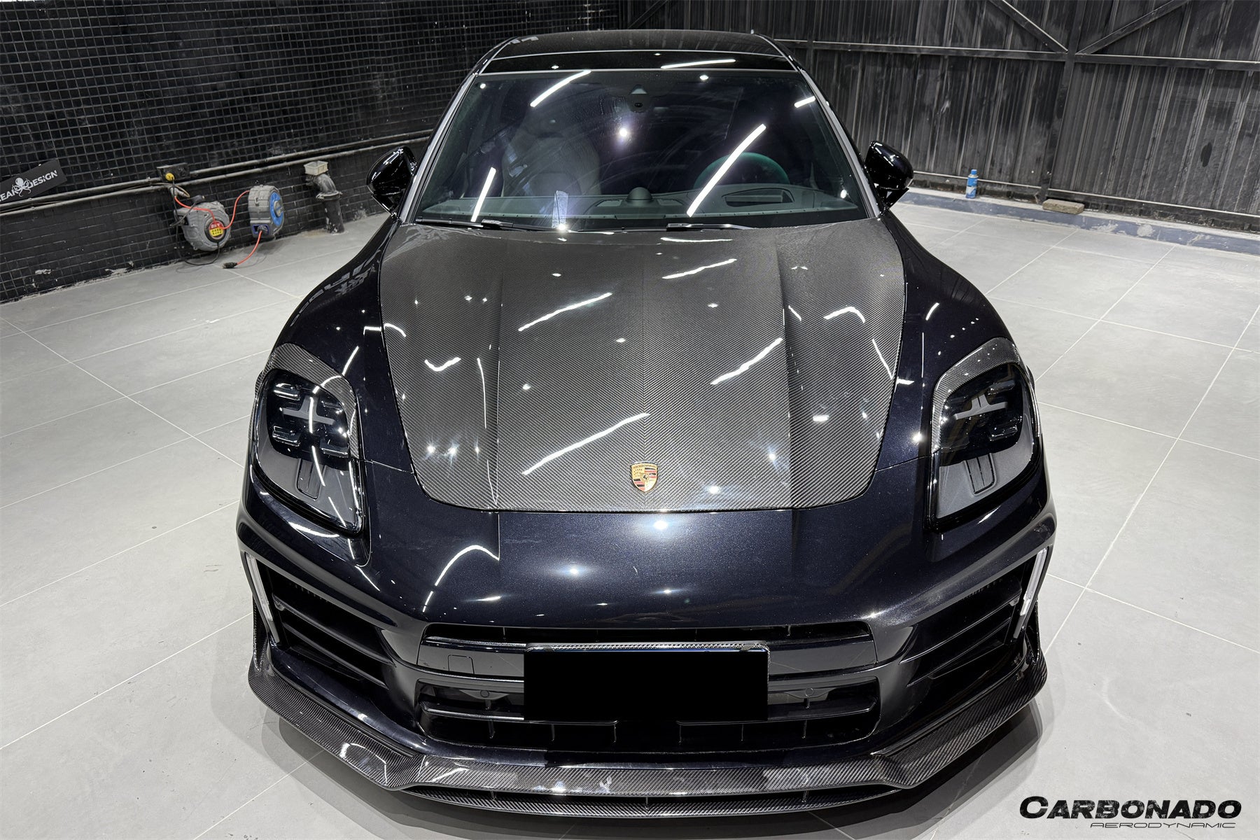 Carbonado OD Style Dry Carbon Fiber Headlight Eyelid Eyebrow Cover | 2024-2025 Porsche Panamera 976
