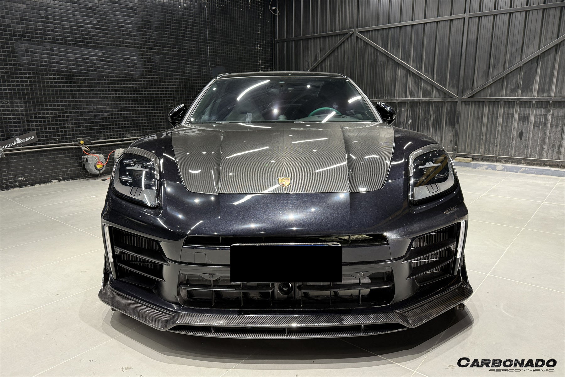 Capó seco de fibra de carbono estilo Porsche Panamera 976 OD Carbonado 2024-2025