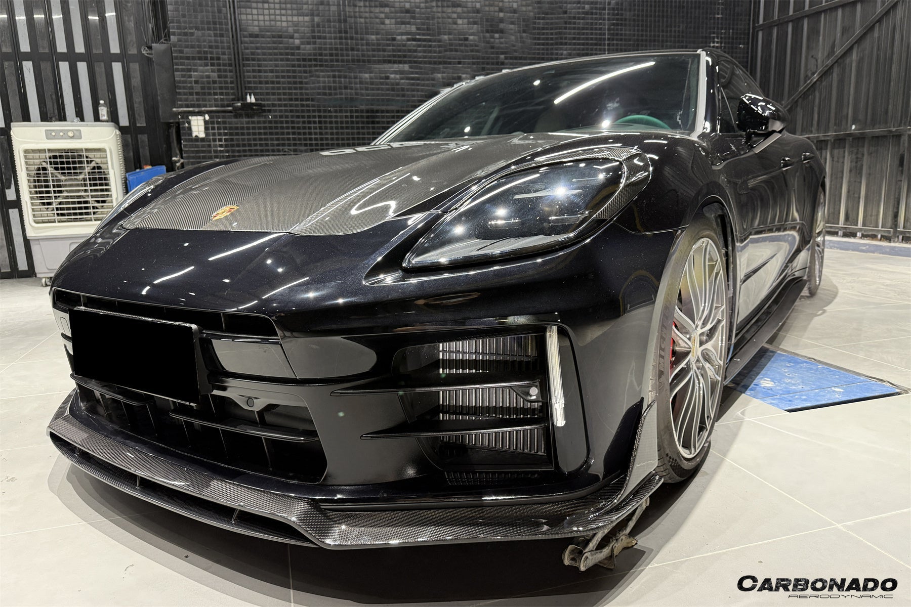 Carbonado OD Style Dry Carbon Fiber Headlight Eyelid Eyebrow Cover | 2024-2025 Porsche Panamera 976