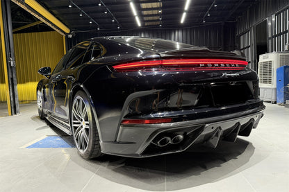 Carbonado OD Style Dry Carbon Fiber Rear Diffuser Lip | 2024-2025 Porsche Panamera 976