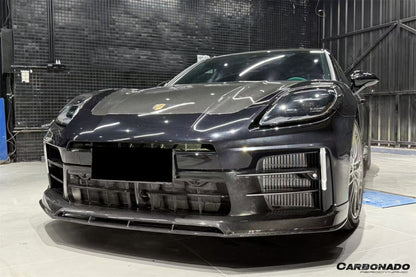 Carbonado OD Style Dry Carbon Fiber Headlight Eyelid Eyebrow Cover | 2024-2025 Porsche Panamera 976