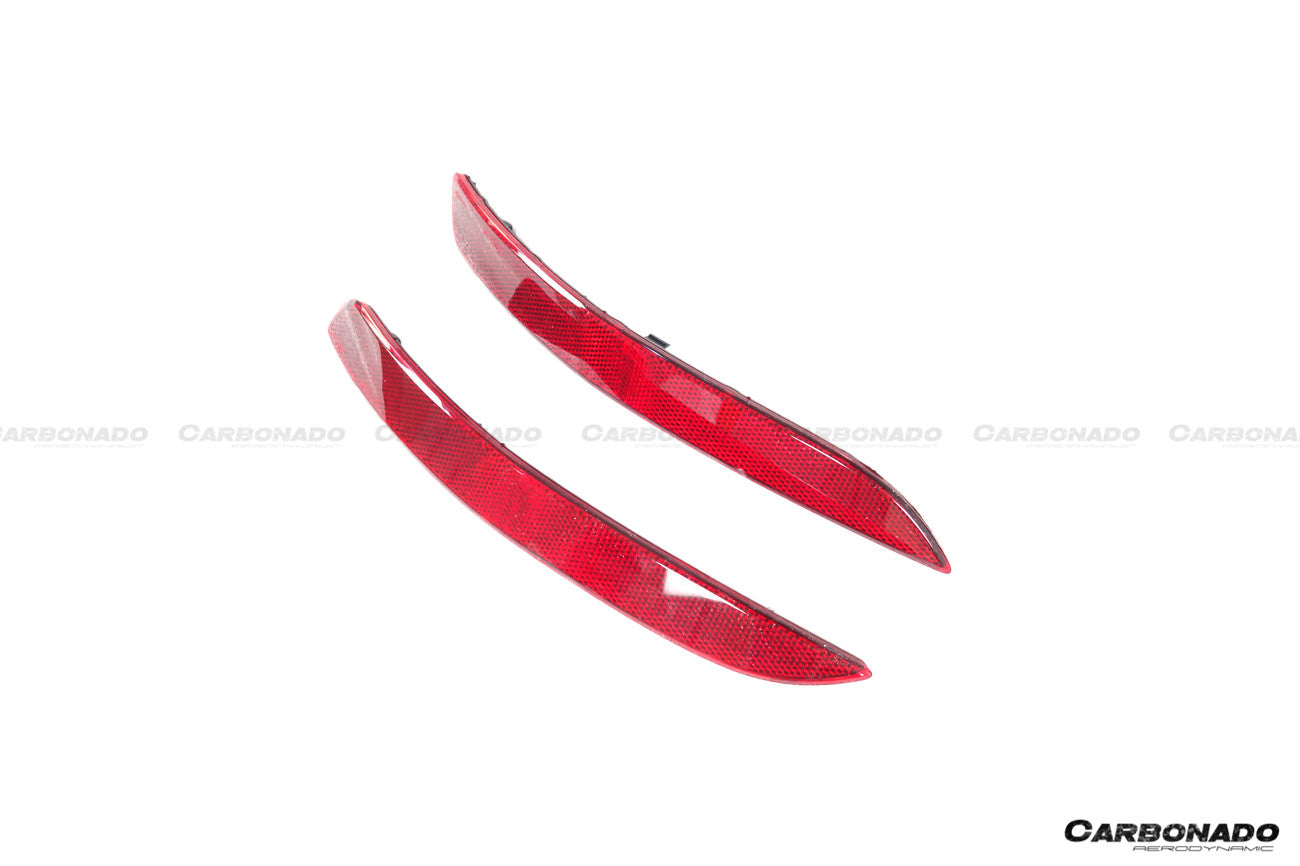 Carbonado 2019-2024 Porsche 911 992 Carrera    S    4    4S    Targa    Cabriolet GT3 Style Rear Bumper Red Reflector Panels
