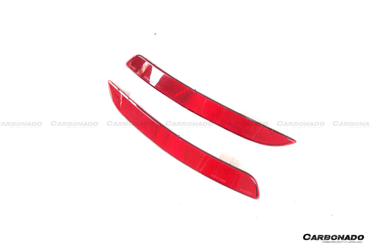 Carbonado 2019-2024 Porsche 911 992 Carrera    S    4    4S    Targa    Cabriolet GT3 Style Rear Bumper Red Reflector Panels