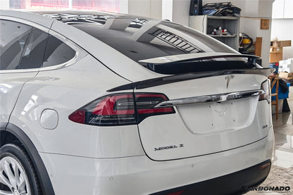 Carbonado 2016-2025 Tesla Model X SUV BS Style Carbon Fiber Trunk Spoiler