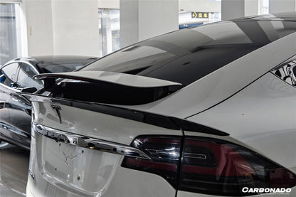Carbonado 2016-2025 Tesla Model X SUV BS Style Carbon Fiber Trunk Spoiler