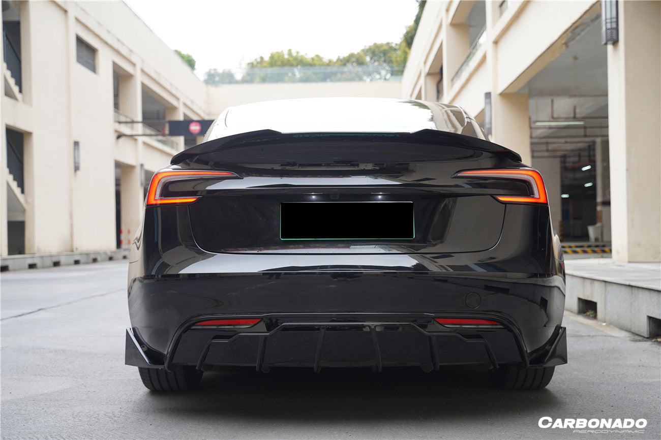 Carbonado 2024-UP Tesla Model 3 Highland RWD & AWD Fast Style Carbon Fiber Pattern Look body kit