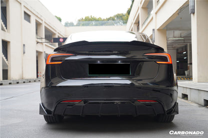 Carbonado 2024-UP Tesla Model 3 Highland RWD & AWD Fast Style Carbon Fiber Pattern Look body kit