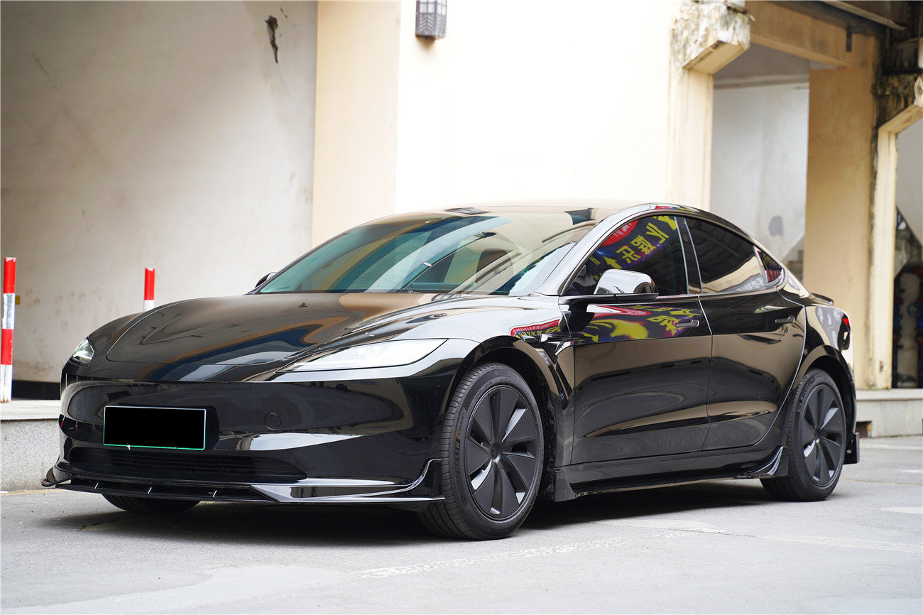 Carbonado 2024-UP Tesla Model 3 Highland RWD & AWD Fast Style Carbon Fiber Pattern Look body kit