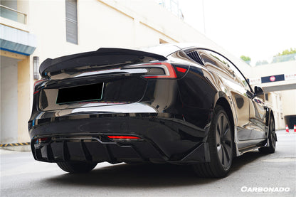 Carbonado 2024-UP Tesla Model 3 Highland RWD & AWD Fast Style Carbon Fiber Pattern Look body kit