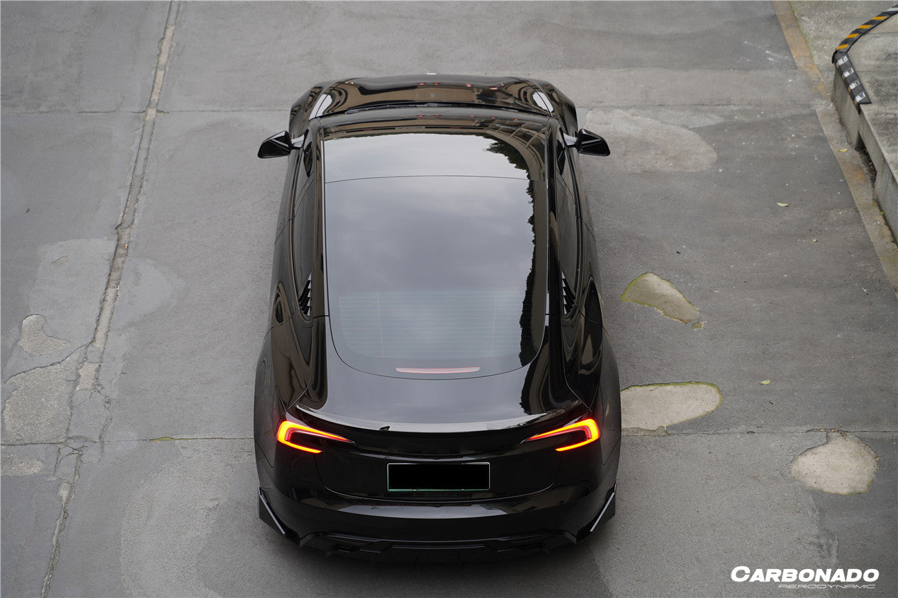 Carbonado 2024-UP Tesla Model 3 Highland RWD & AWD Fast Style Carbon Fiber Pattern Look body kit