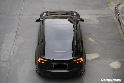 Carbonado 2024-UP Tesla Model 3 Highland RWD & AWD Fast Style Carbon Fiber Pattern Look body kit