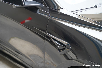 Carbonado 2024-UP Tesla Model 3 Highland RWD & AWD Fast Style Carbon Fiber Pattern Look body kit