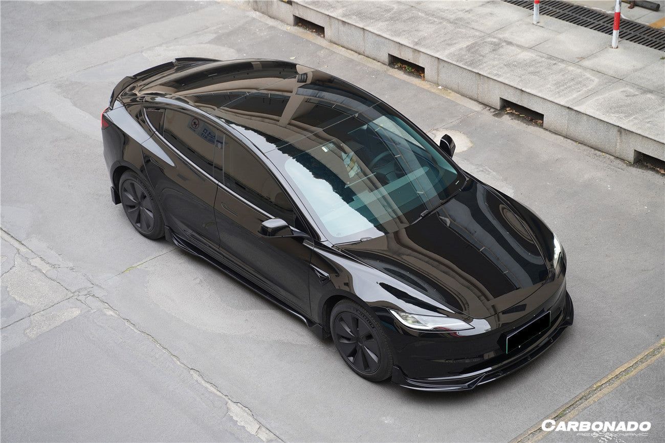 Carbonado 2024-UP Tesla Model 3 Highland RWD & AWD Fast Style Carbon Fiber Pattern Look body kit