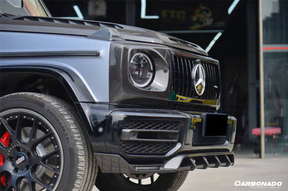 Borde delantero de fibra de carbono seco estilo TC para Mercedes Benz G63 AMG W464 G-Wagon 2018-2024 Carbonado