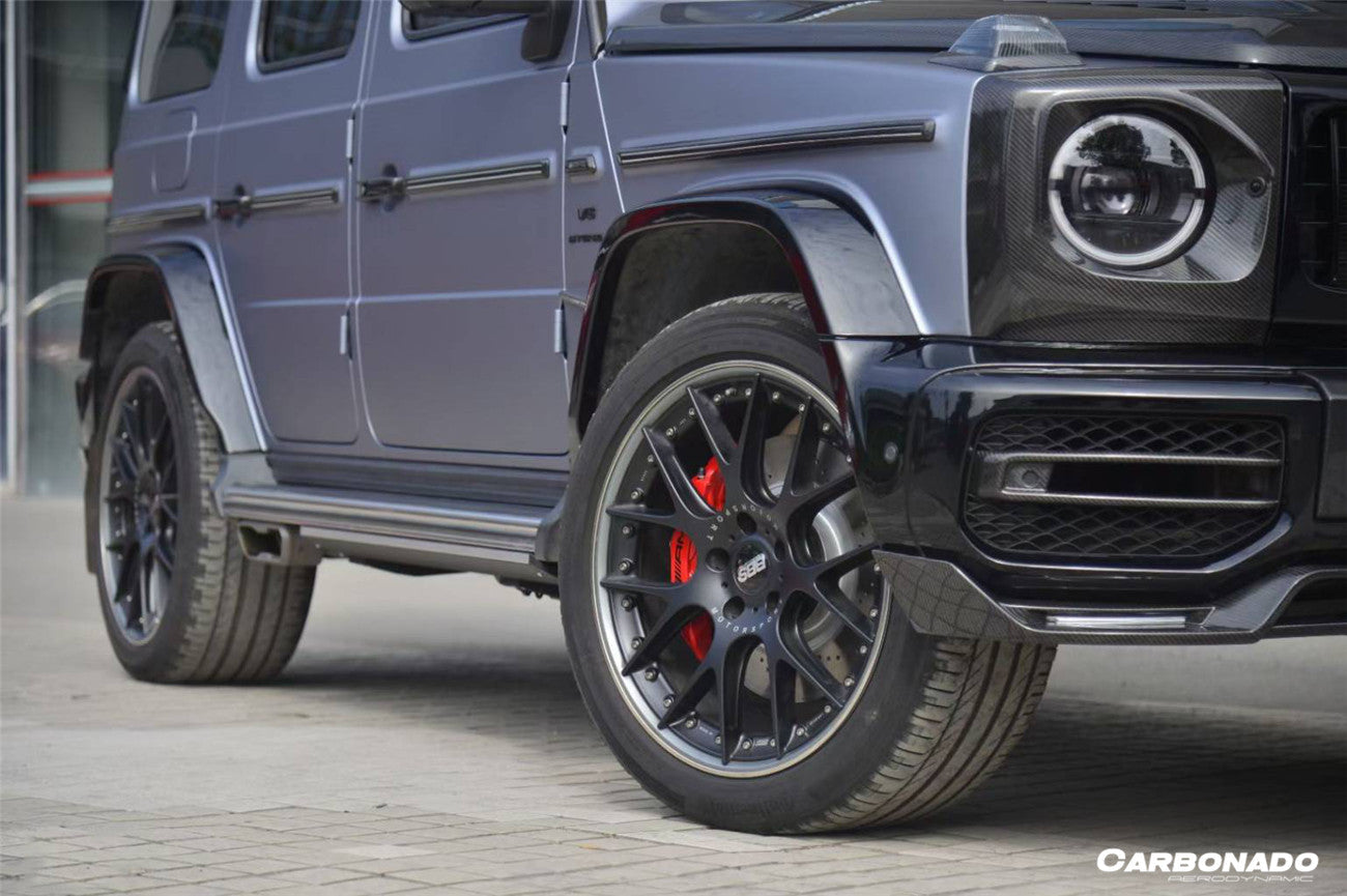 Borde delantero de fibra de carbono seco estilo TC para Mercedes Benz G63 AMG W464 G-Wagon 2018-2024 Carbonado